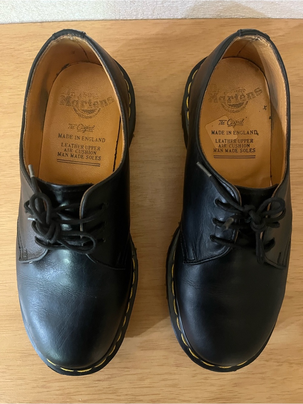 Vintage Dr. Martens 1461 Black Leather Oxfords Made in England - Picture 5 of 16